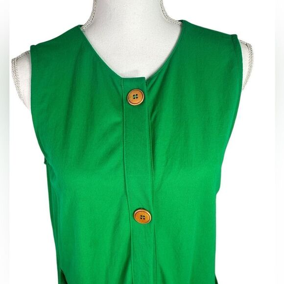 Zara Green Dress with Pockets and Slits Size S - Picture 3 of 8